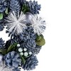 Northlight Pinecones, Ornaments and Pine Needles Christmas Wreath - 10" - Unlit - Blue - 2 of 3