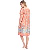 Casual Nights Women's Short Sleeve Muumuu Lounger Dress - 3 of 4
