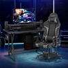 Costway Gaming Computer Desk&Massage Gaming Chair Set w/Monitor Shelf Power Strip - 4 of 4