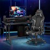 Costway Gaming Computer Desk&Massage Gaming Chair Set w/Monitor Shelf Power Strip - image 4 of 4