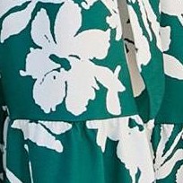 dark green flower print