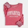 Simply Sage Market Embroidered Sweater Weather Lightweight Garment Dyed Sweatshirt - 2 of 4