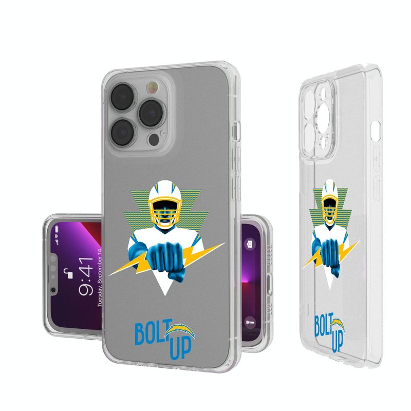 Keyscaper Los Angeles Chargers 2024 Illustrated Limited Edition Clear Phone Case, 1 of 7
