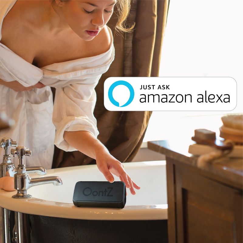 OontZ Shower Plus Edition Bluetooth Speaker, with Alexa, 10W Waterproof Portable Wireless Speaker, Crystal Clear Sound, Rich Bass, 2 of 8
