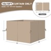 Aoodor 4-Panel Gazebo Replacement Curtains, Patio Privacy Sidewalls with Double Zipper, Replacement for Outdoor Gazebo Canopy (Curtain Only) - 3 of 4