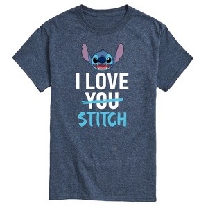 Men's - Lilo and Stitch - I Love Stitch Short Sleeve Graphic T-Shirt - 1 of 4