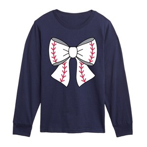 Boys' - Instant Message - Baseball Bow Long Sleeve Graphic T-Shirt - 1 of 4