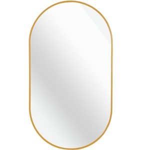 Cesicia 20 x 28" Framed Metal Oval Mirror - 1 of 4