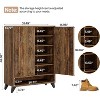 Tribesigns Shoe Cabinet with Doors, 6-Tier Entryway Shoe Storage Cabinet with Adjustable Shelves, for Living Room, Bedroom - 2 of 4
