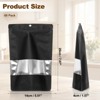 Unique Bargains Matte Metallic Aluminum Foil Zip Closure Food Storage Containers 60 Pcs - 2 of 4