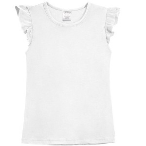 City Threads USA-Made Cotton Soft Jersey Girls Flutter Tee - 1 of 4