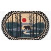Earth Rugs Wildlife Oval Placemat – Bear Scene Lodge Table Mat 13"x19" - 2 of 3