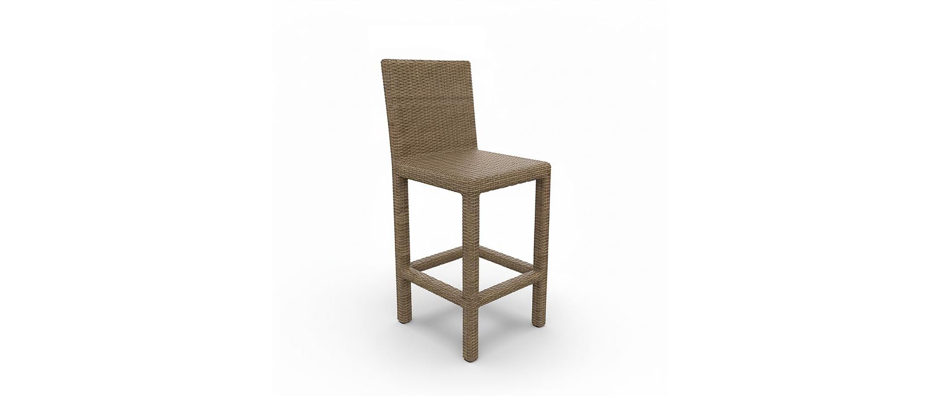Covers & All Universal 30 in Armless Bar Stool, 18 in W, Willow Flat Wicker