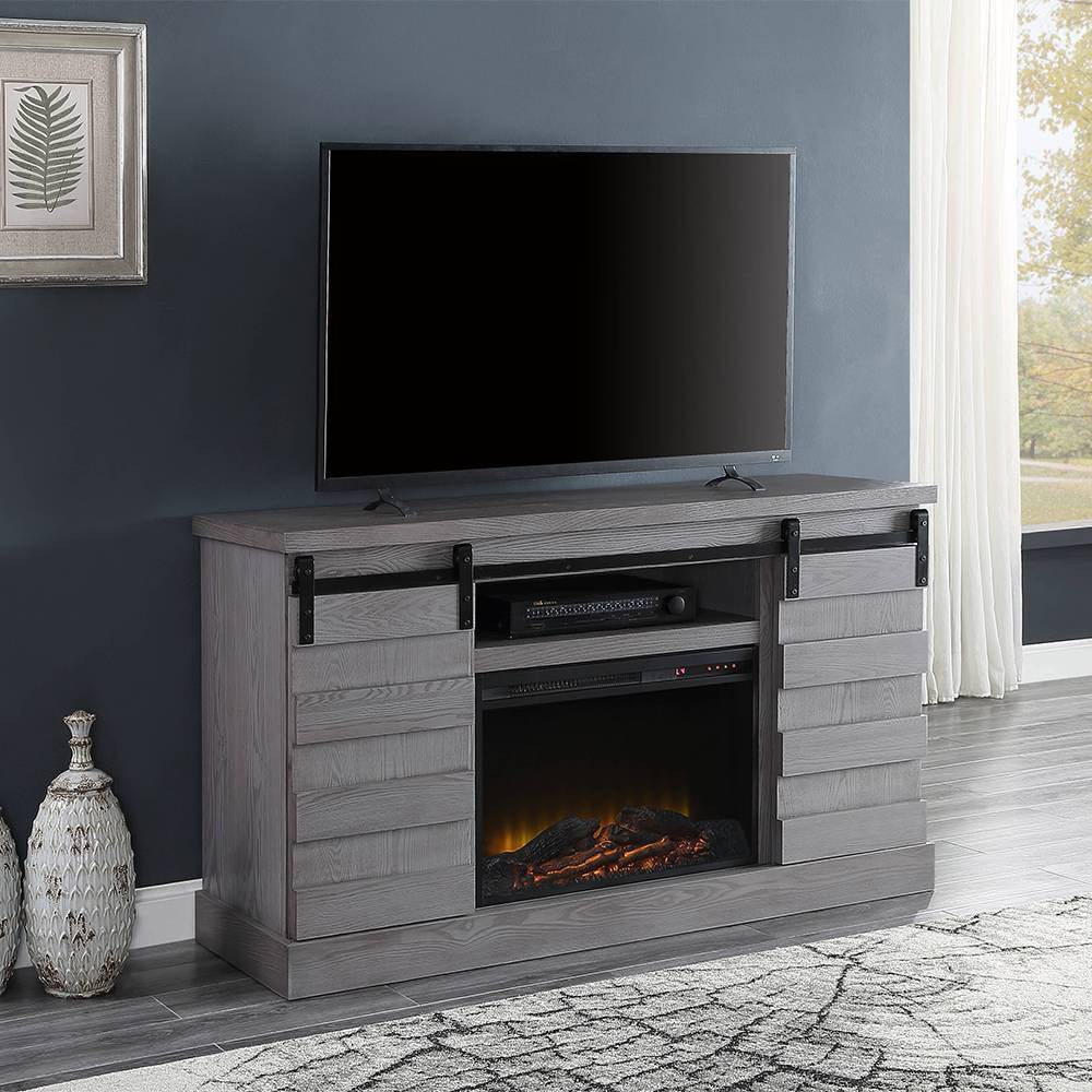 Photos - Mount/Stand 59" Amrita TV Stand for TVs up to 60" Gray Oak - Acme Furniture