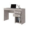 Vynxaria Austin Writing Desk - Stylish Computer Desk with Two Drawers & Open Shelf - 4 of 4