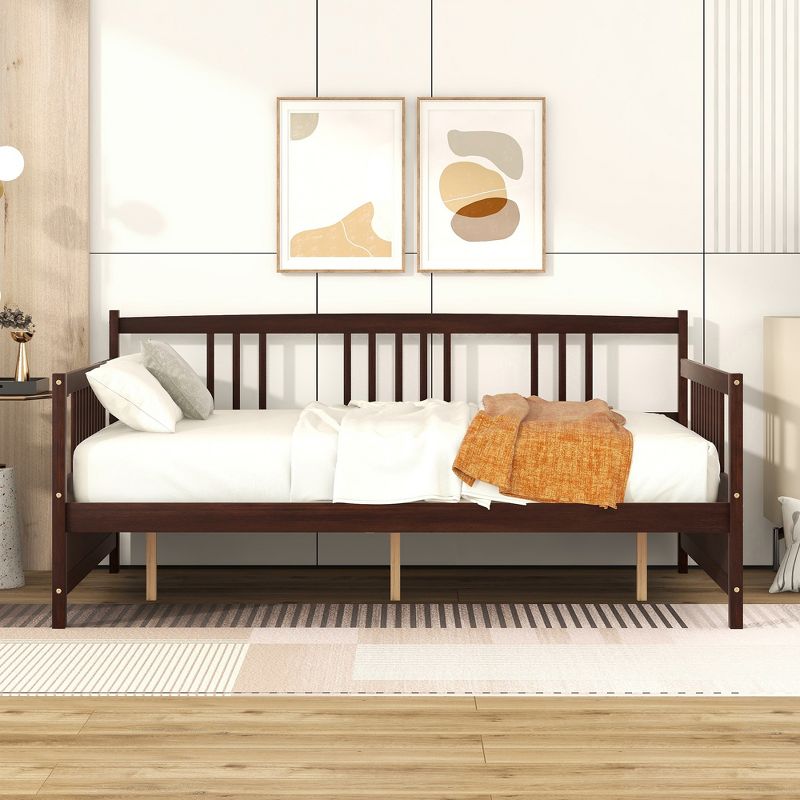 Full Size Wood Daybed with Support Leg-ModernLuxe, 2 of 9