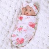 Paradise Galleries Newborn Baby Doll 16 inch Reborn Preemie, Swaddlers: Rose Petal, Safety Tested for 3+, 4-Piece Set - image 2 of 4