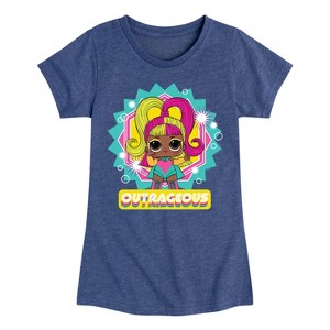 Girls' - LOL Surprise! - Outrageous -Glow Grrrl Fitted Short Sleeve Graphic T-Shirt - 1 of 4