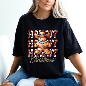 Simply Sage Market Women's Howdy Gingerbread Short Sleeve Garment Dyed Tee - 1 of 4