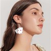 Colorful Poker Card Earrings, Funny Resin Playing Card Dangle Drop, Irregular Asymmetric Casual Jewelry for Women. - 4 of 4