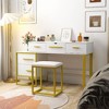 NicBex Modern Makeup Vanity Set with Mirror, 4-Drawer Dresser Table & Nightstand, Bedroom Storage Cabinet, Dresser for Bedroom - 2 of 4