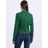 Allegra K Women's Faux Suede Stand Collar Zip Up Long Sleeve Moto Biker Jacket - 4 of 4