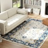 HOMCOM Machine Washable Area Rug 5x7, Non-Slip Boho Floral Print Floor Carpet for Living Room, Bedroom, Dining Room, Blue - 3 of 4