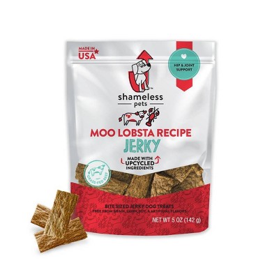 Shameless Pets Moo Lobsta Beef Recipe Jerky Bites Dog Treats - 5oz