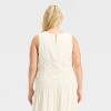 Women's Embroidered Eyelet Side-Tie Tank Top - Future Collective - 2 of 3