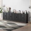 MAYEERTY 36x31x16 in Natural Wood Grain Storage Cabinet with Glass Door for Living Room & Bar Area - 4 of 4