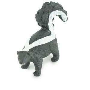 Skunk, Polecat, Stink-badger, Museum Quality, Hand Painted, Rubber Animal, Educational, Realistic, Figure, Model, Replica,  2 Inches.  CH1057 BB218 - 1 of 4