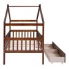 Vynxaria Twin Size House-Shaped Bed with Sky Roof & Storage Drawers - Fun & Functional - 4 of 4
