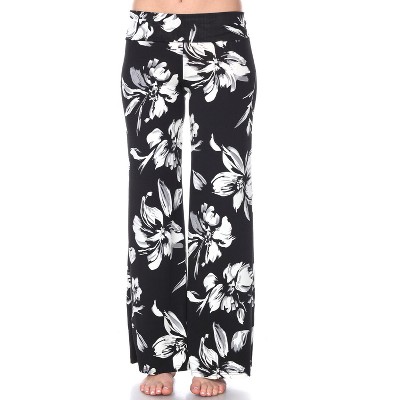 Women's Flower Printed Palazzo Pants - White Mark