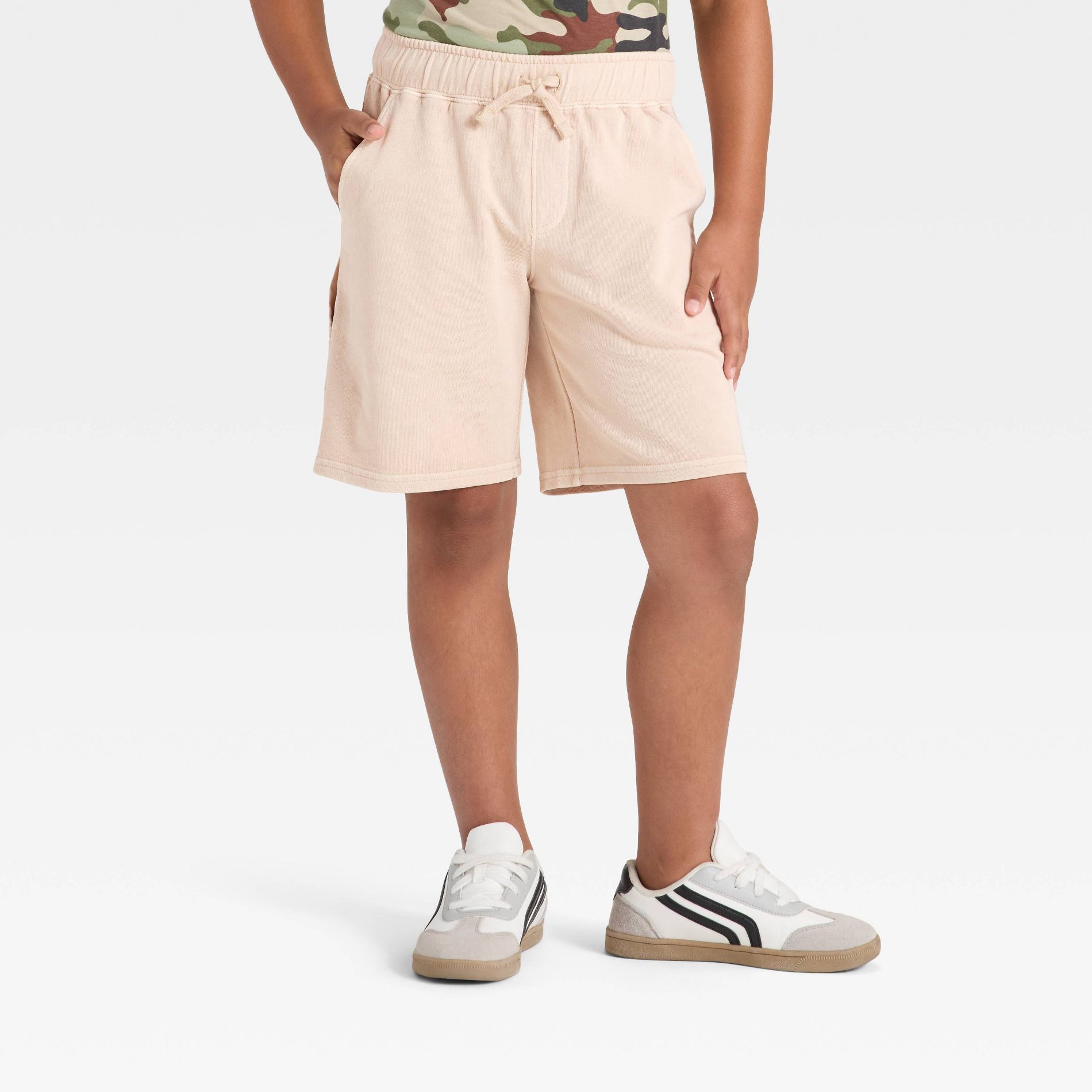 Boys' 'At the Knee' French Terry Pull-On Shorts - Cat & Jack™