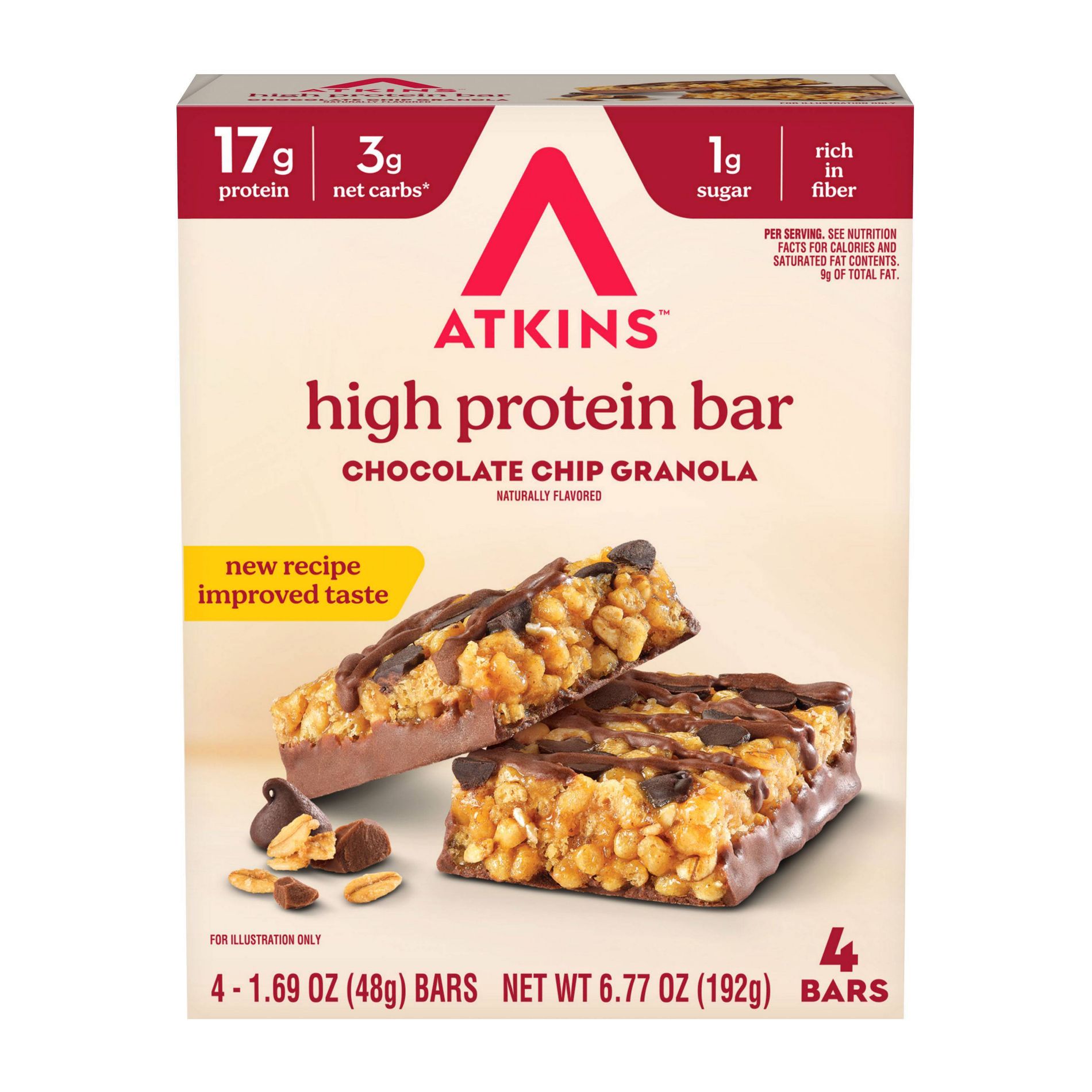 Atkins High Protein Bar - Chocolate Chip Granola