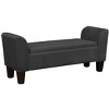 XIYUYEU Velvet Storage Ottoman Bench with Curved Arms and Wood Tapered Legs,Upholstered Storage Ottoman for Living Room,Bedroom - 2 of 4