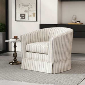 Swivel Modern Upholstered Accent Chair, 360° Rotating Lounge Chair with Removable Cover for Living Room or Reading Nook – The Pop Home - 1 of 4