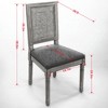 Lyngins 2-Piece Louis Armless Dining Chairs with Square Rattan Backrest & Exquisitely Carved Solid Wood Frame, French Kitchen Chair for Living Room - 3 of 4