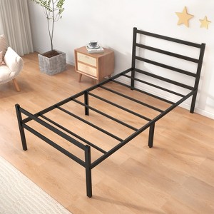 COMHOMA Metal Platform Bed Frame Heavy Duty with 14'' High Under Bed Storage Space - 1 of 4