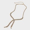 Cross Over Pave Necklace - A New Day™ Gold/Clear - 3 of 4