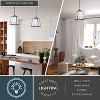 VAXCEL Grant Indoor Outdoor Farmhouse Mini Pendant Lantern Hanging Ceiling Light with Clear Glass Panels - 3 of 4