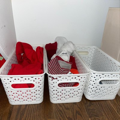 Large Y-weave Decorative Storage Basket White - Brightroom™ : Target