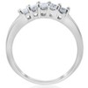 Pompeii3 1/2ct Princess Cut Diamond Curved Wedding Ring Enhancer 14K White Gold - 4 of 4