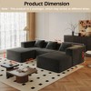 106.7" Corduroy Modular Boneless U-Shaped Sectional Sofa with 2 Ottoman, High-Density Memory Foam, Flexible Configurations, Plush Cushions - 4 of 4