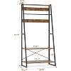 Aheaplus Hall Tree with 2-Tier Storage Shelves, Wood Entry Coat Stand, Shoe Rack - 3 of 4