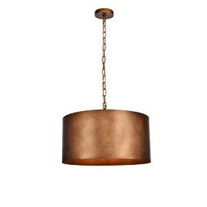 Elegant Lighting Miro Collection Pendant D20 H11.75 Lt:3 Manual Brass Finish - 1 of 4