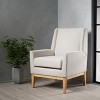 GDFStudio Glasgow Modern Fabric Upholstered Club Chair with Rubberwood Leg - 2 of 4
