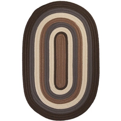 Colonial Mills Brooklyn Braided Rug, 4x4, Brownstone