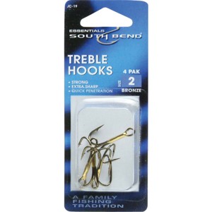 Danielson SouthBend Size 2 Bronze Treble Fishing Hook (4-Pack) JC19 - 1 of 1