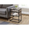 Monarch Specialties Accent Table Side End Nightstand Lamp Living Room Bedroom Metal Laminate Black Contemporary Modern - 2 of 4